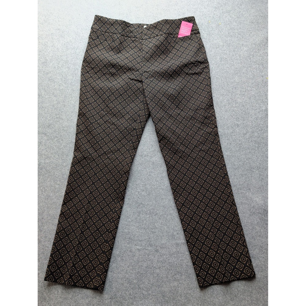 NWT Kim Rogers Women's Geo Millennium Straight Pull Ons Black  16 Tummy Control